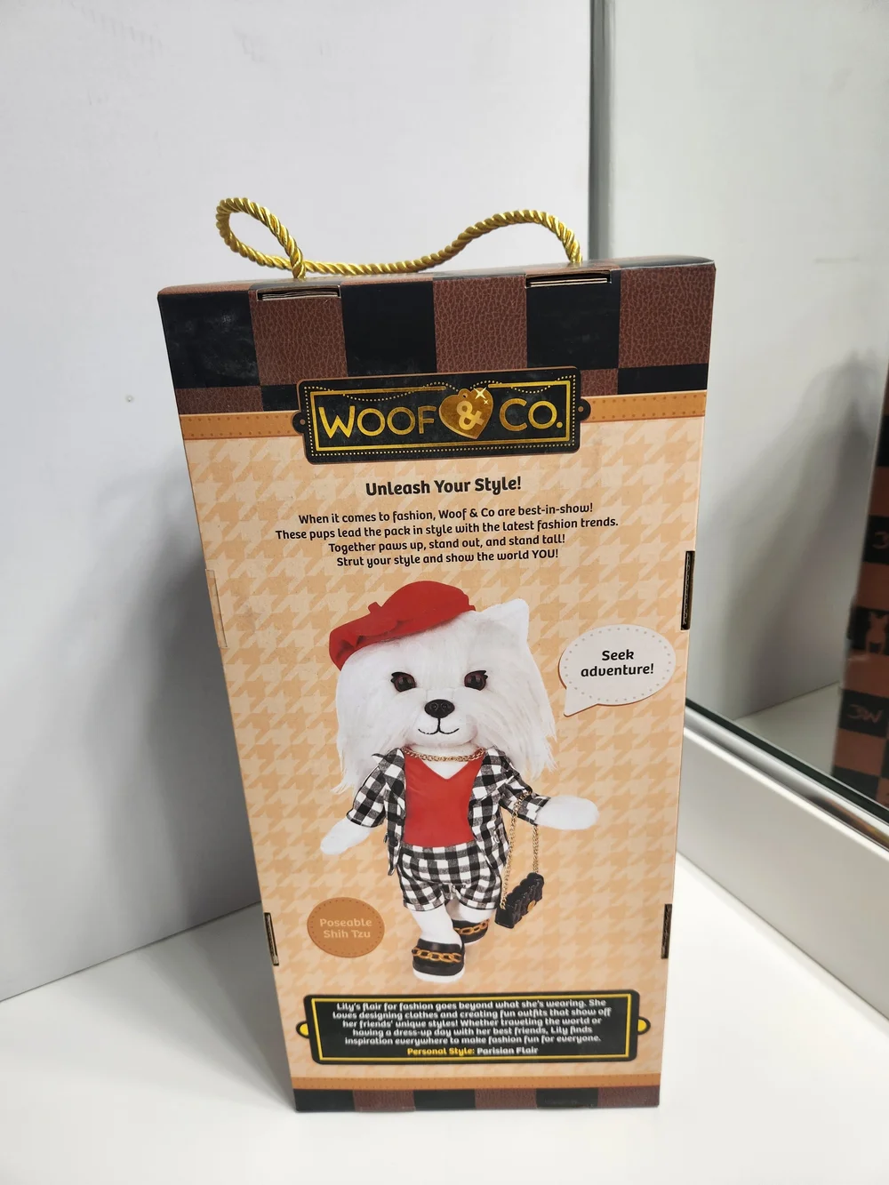 Woof & Co 15-inch Fashion Doll – Lily The Poseable Plush Shih Tzu with Removable